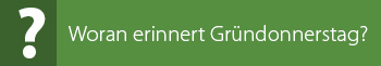 Grünes Banner mit einem weißen Fragezeichen links und dem Text 
